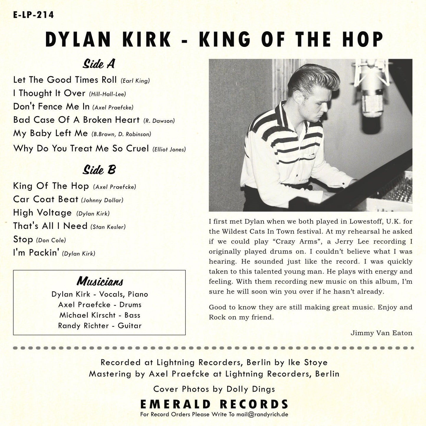 LP Dylan Kirk - Roi du houblon
